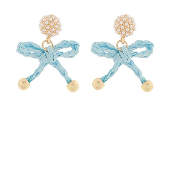 Raffia Ribbon Drop Earrings - Picture 5 of 6